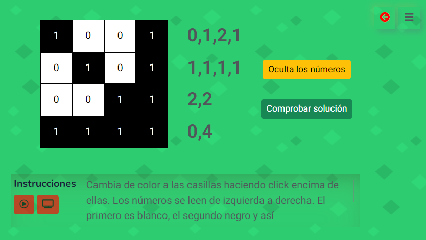 Dibuja coloreando píxeles por números para aprender sobre codificación y representación visual de datos